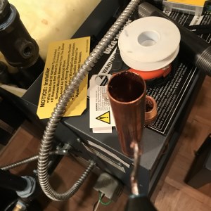 adapting new boiler pipe to old pipe