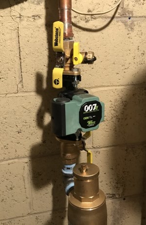 Taco 007e Circulator, Caleffi Air Separator