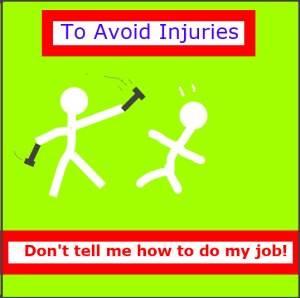 Avoid Injuries Cartoon